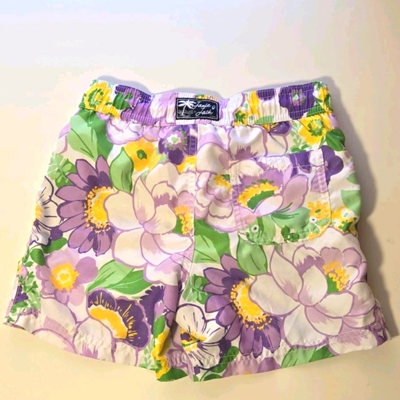 Janie And Jack Boys Swim Trunks Size 6 Orchid‎ Bouquet Floral Purple Swimsuit - Picture 4 of 9